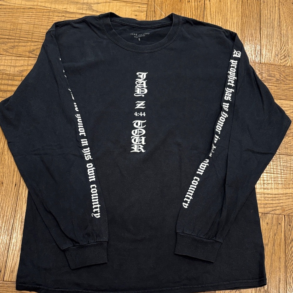 Fear of God Black Long Sleeve Graphic Tee